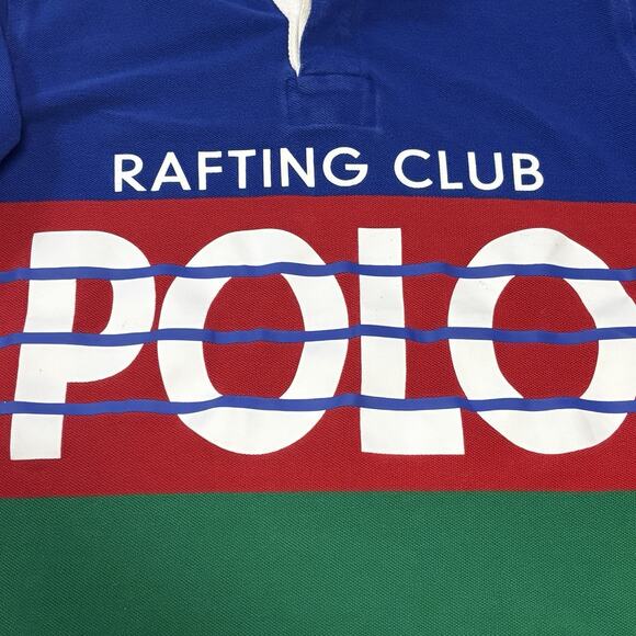 Polo Ralph Lauren Rafting Club Color Block Rugby Style Polo Size Small Hi Tech - Picture 4 of 5